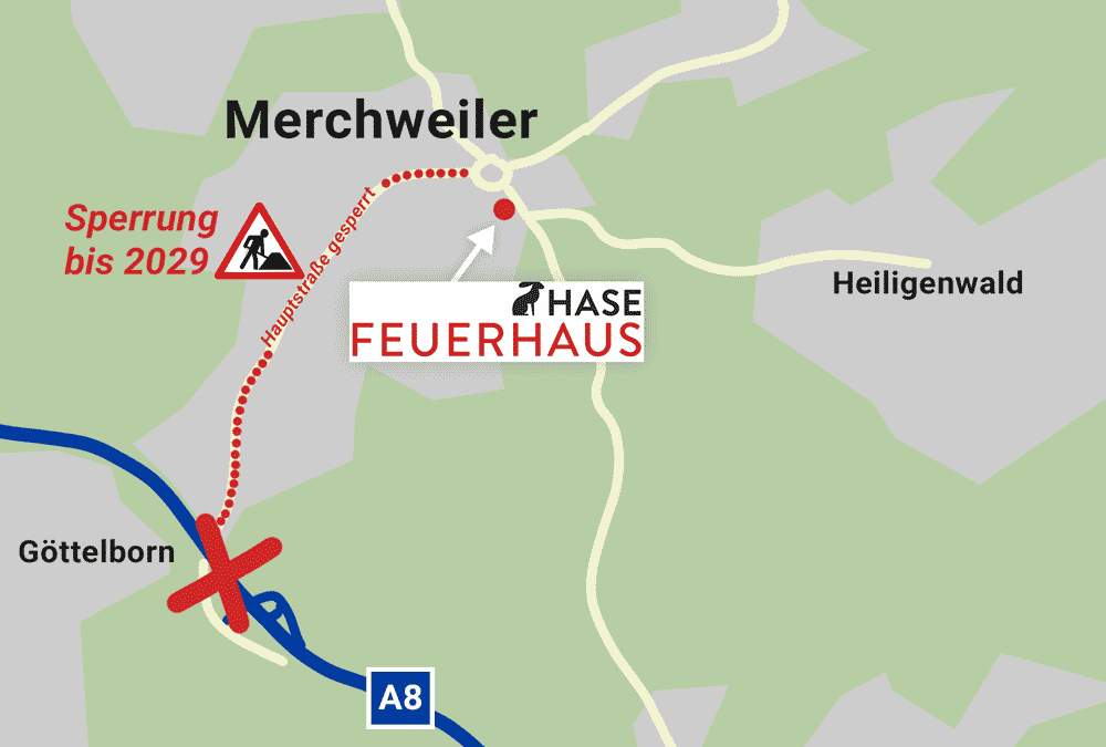 Wichtige Info zur Anfahrt Merchweiler – Sperrung der Hauptstraße bis 2029