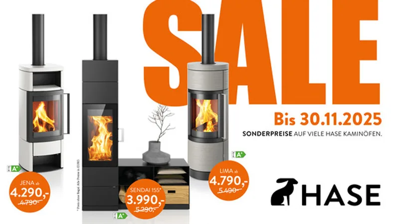 Herbstaktion viele Kaminöfen reduziert