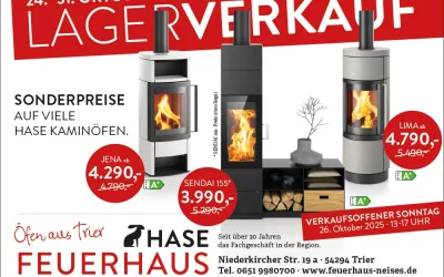 🔥 Großer Lagerverkauf mit verkaufsoffenem Sonntag am 26. Oktober 2025