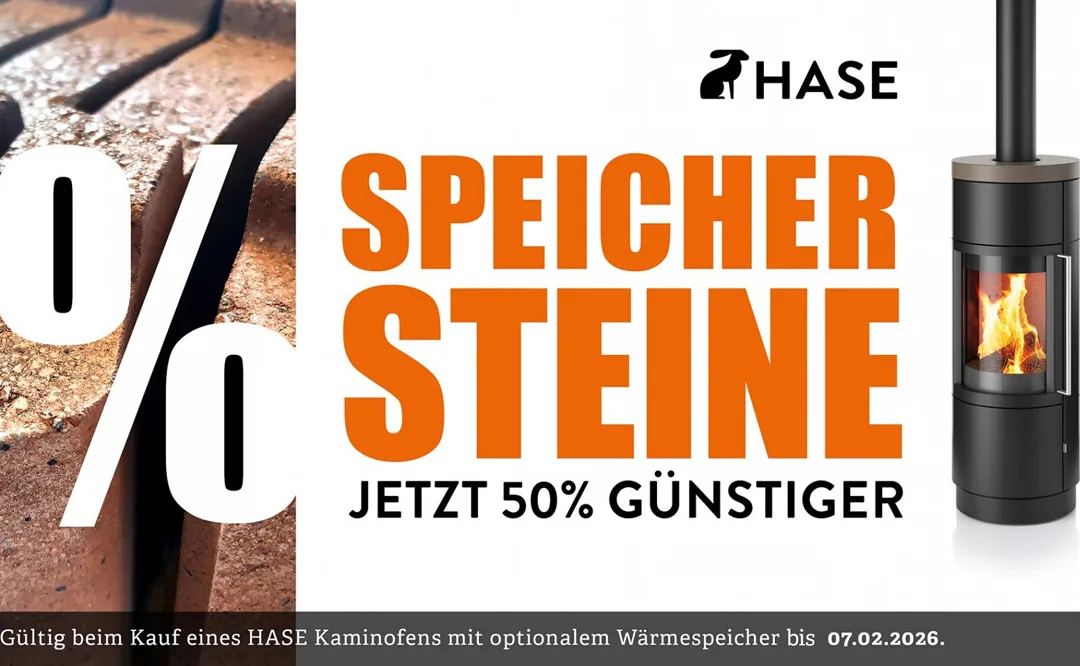 50 % Rabatt auf Wärmespeicher-Steine – Jahresstart-Aktion von HASE 🔥